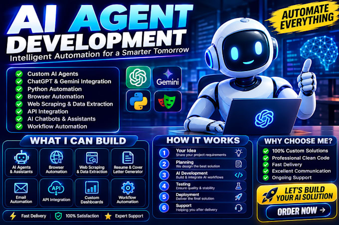 build powerful ai agents,chatgpt bots and browser automation