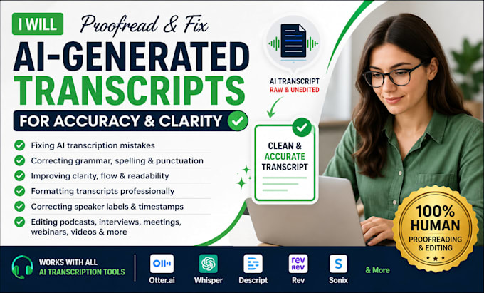 fix ai transcription errors and deliver accurate audio and video transcripts