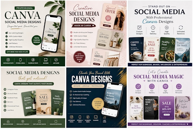 design attractive canva post , flyers, and social media graphics