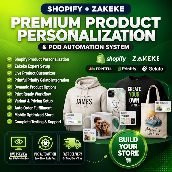 build a premium shopify product personalization system with zakeke pod