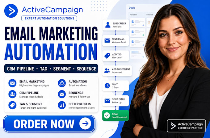 do activecampaign email marketing automation CRM pipeline tag segment sequence