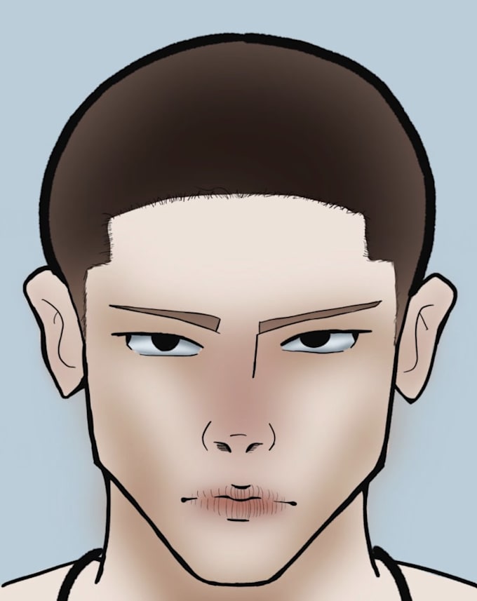 draw a stylized digital portrait and modern avatar