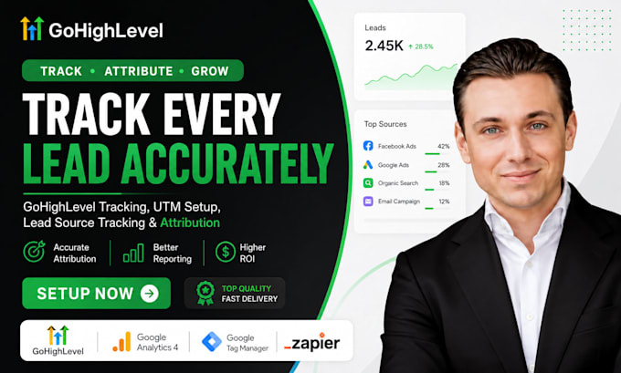 setup gohighlevel tracking, utm attribution, lead source tracking and ghl script