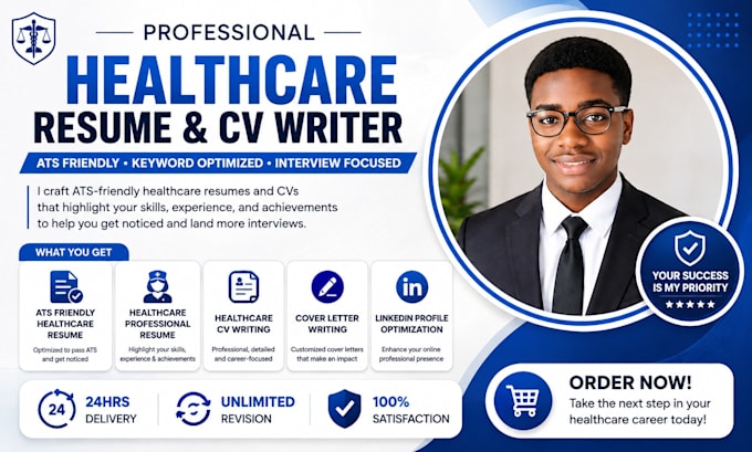 create an ats friendly healthcare professional resume and CV