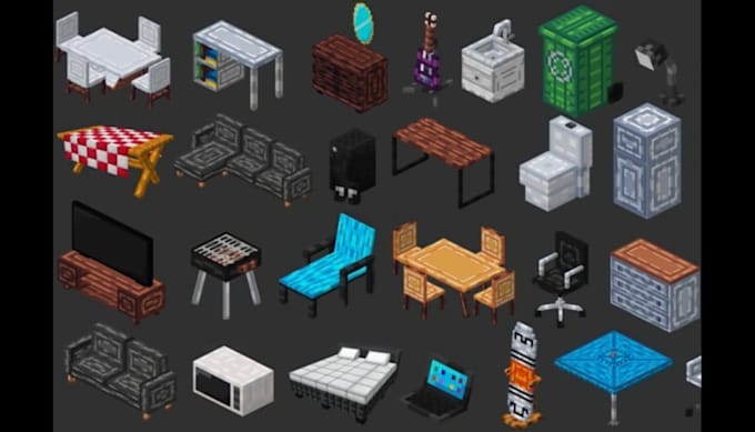 create blockbench minecraft 3d models, mobs, entities and low poly designs