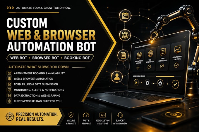 make web bot browser bot automation bot appointment bot scraper