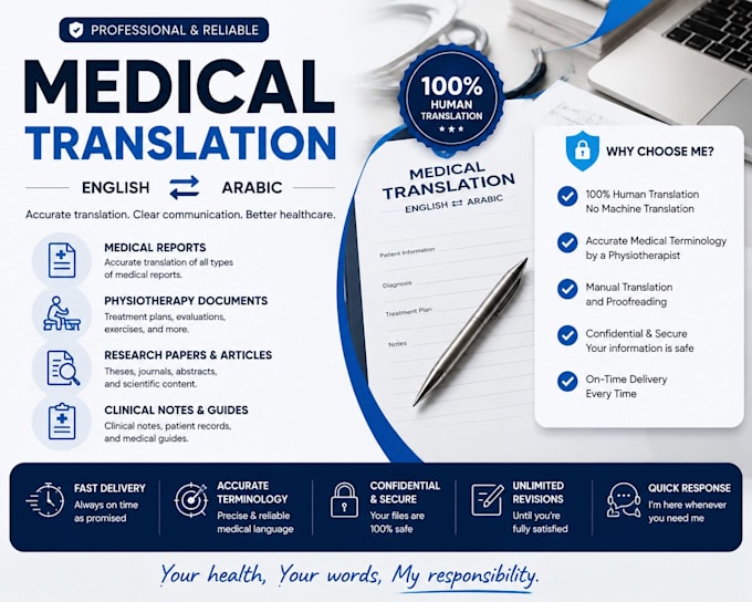provide physiotherapy consultation and medical translation