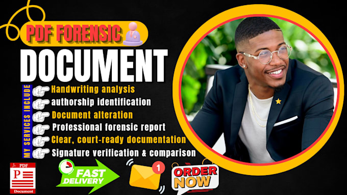 do PDF forensic document examination, metadata and tampering analysis, signature
