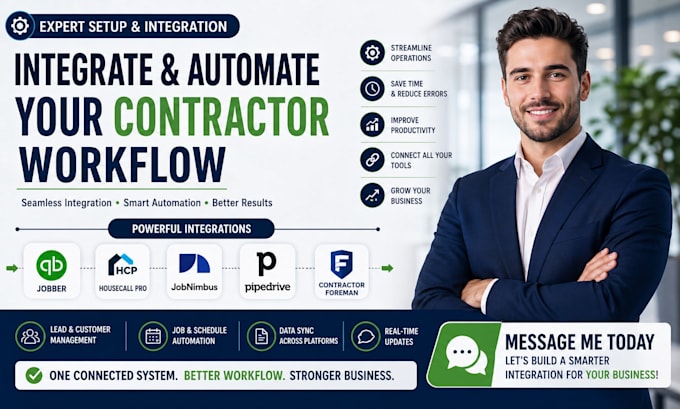 do jobber hcp housecall pro jobnimbus pipedrive contractor foreman integration