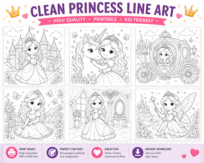 create custom printable princess coloring pages for kids
