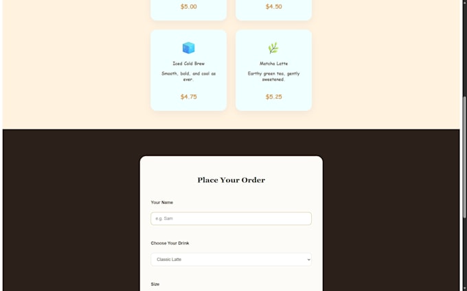 create a coffee shop
