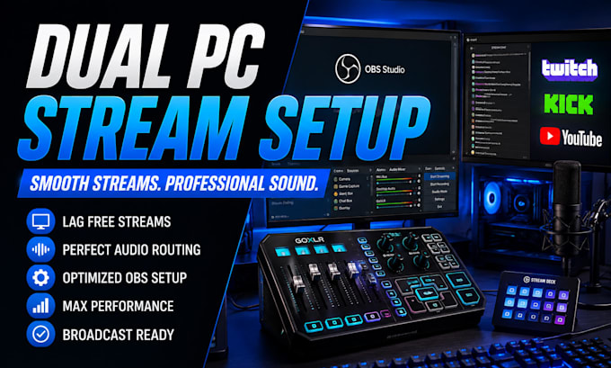 optimize dual PC streaming for broadcast ready obs and goxlr creators