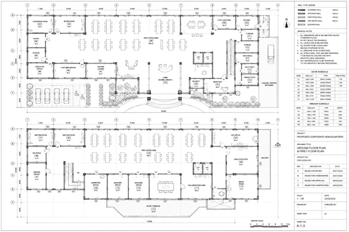 redraw sketch, PDF or blueprint into autocad floor plan