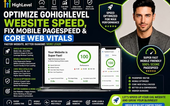 optimize gohighlevel website speed fix mobile pagespeed and core web vitals
