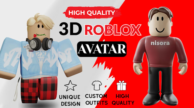 create 3d roblox ugc avatar, custom model, accessory, roblox avatar dynamic head
