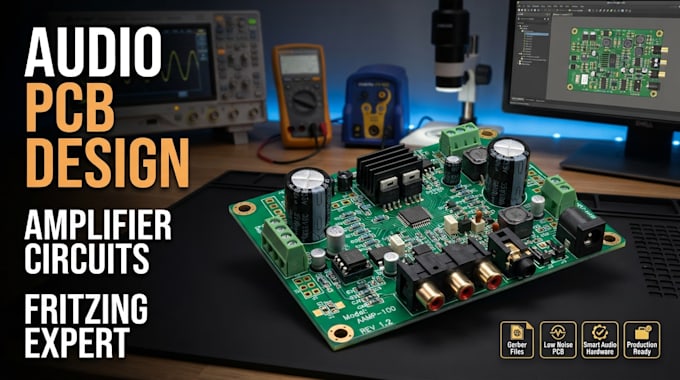 design audio pcb, amplifier circuits, fritzing and smart audio hardware