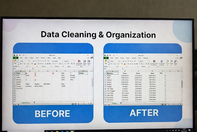 do professional excel data entry, data cleaning, and spreadsheet work