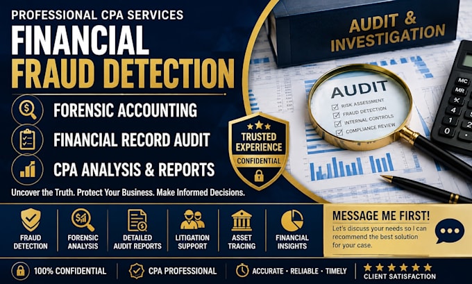 analyze financial records for fraud and embezzlement