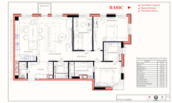 create a functional floor plan and furniture layout