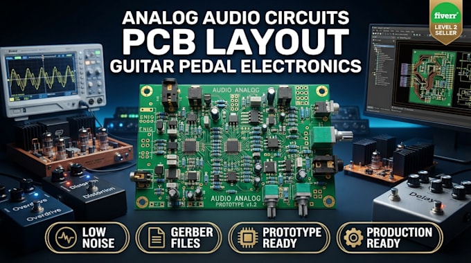 engineer analog audio circuits, pcb layout and guitar pedal electronics