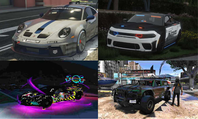 create and develop custom vehicles custom cars mods for your fivem server, gtav,