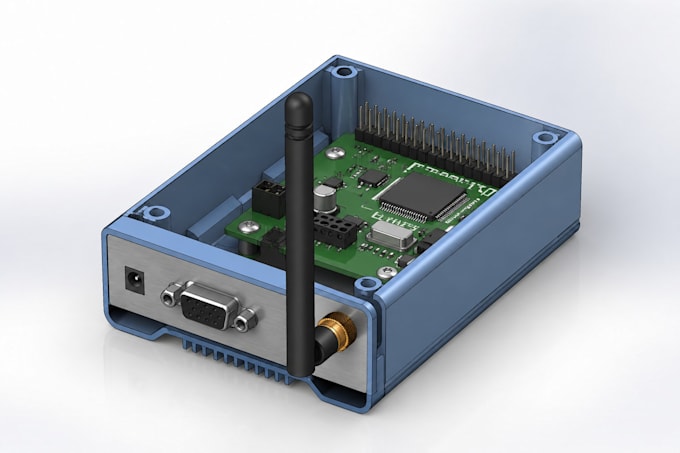 custom pcb enclosure product casing cad design esp32 prototype for 3d printing