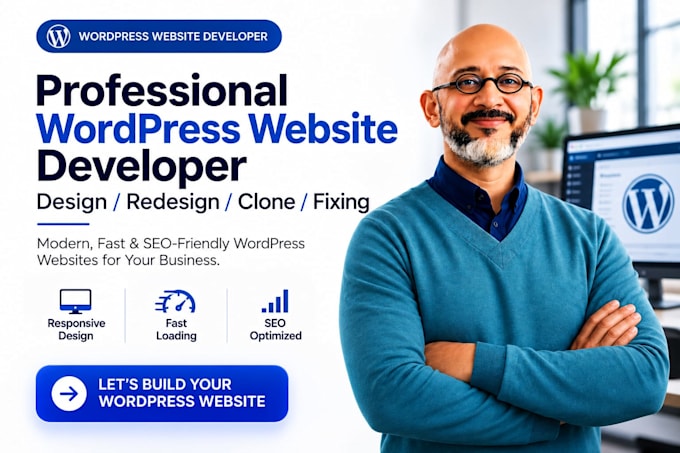 redesign wordpress website,rebuild wordpress elementor website or fix wordpress