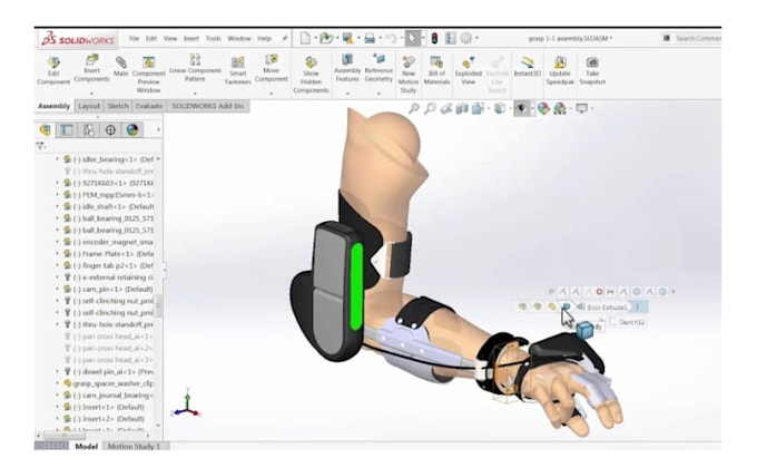 do 3d cad modeling for robotics, prosthetics, bionics and mechanical assemblies