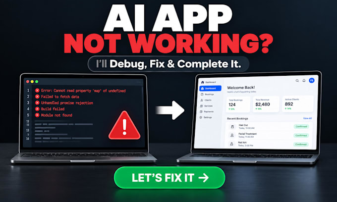 fix and finish your ai generated app from lovable or replit