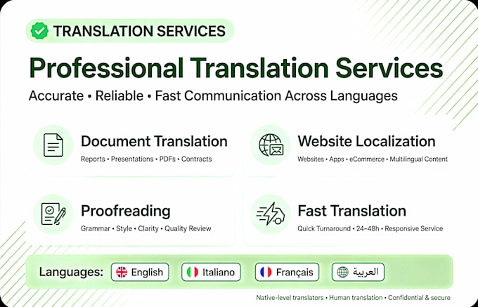 traduco testi tra italiano, francese e arabo