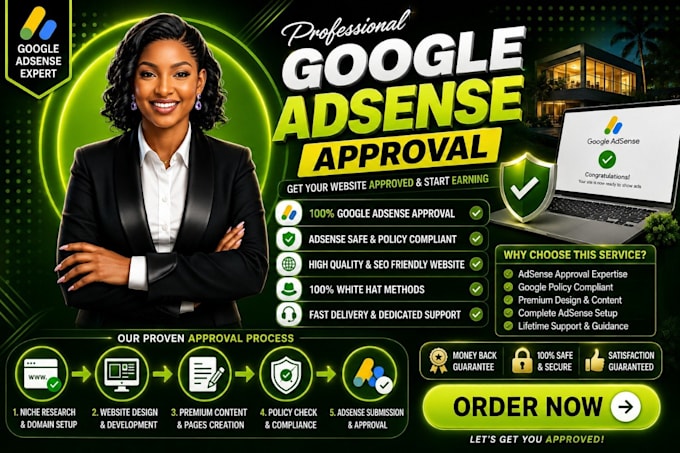 be your google adsense approval expert to get approved adsense website