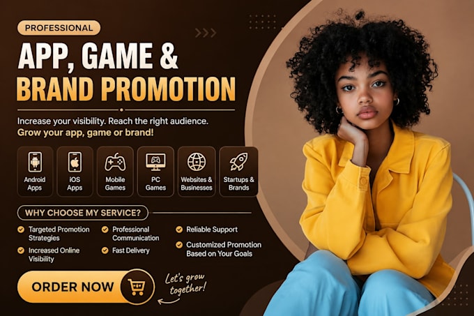 do mobile app promotion for android ios app, game marketing