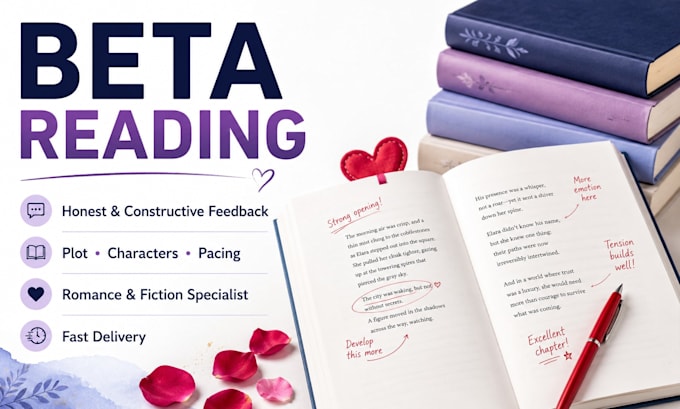 beta read your erotic romance or fiction book