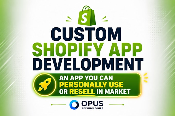develop a custom shopify app you can resell or use