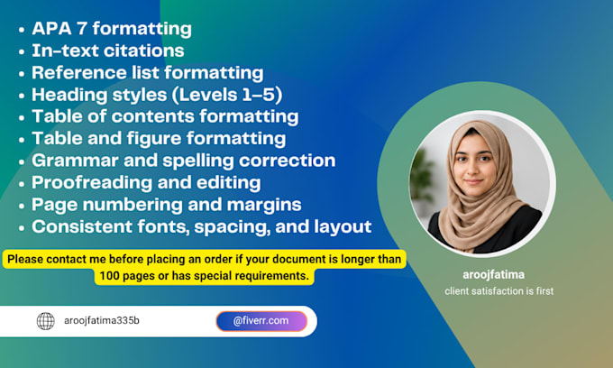 format,edit, and proofread your thesis in apa 7 style