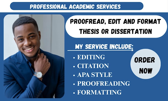 proofread, edit and format your thesis or dissertation, citation in apa style