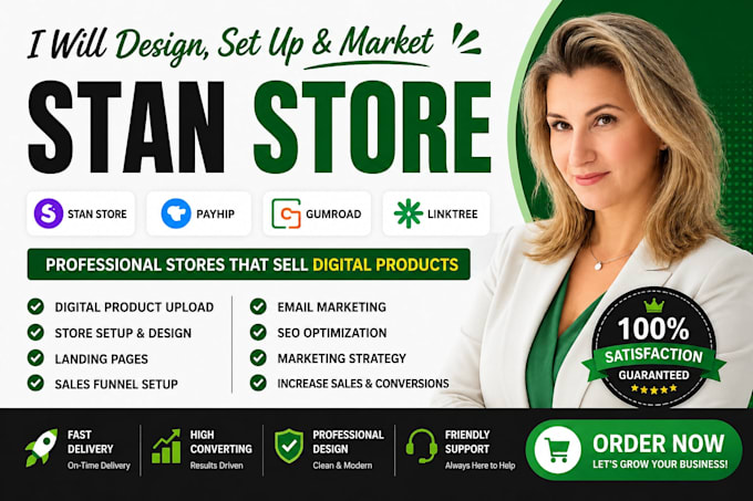 setup stan store, stan store marketing, stan store promotion and design