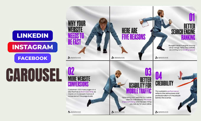 design linkedin carousel instagram post carousel design and facebook ads