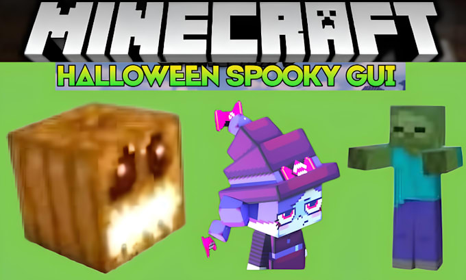 create custom spooky minecraft halloween texture pack skin blocks item pixel art