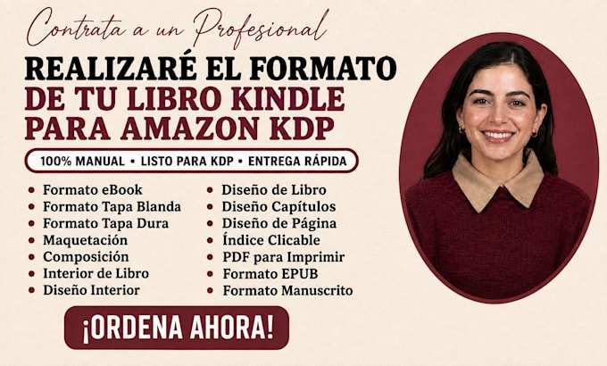 realizaré el formato de tu libro kindle para amazon KDP