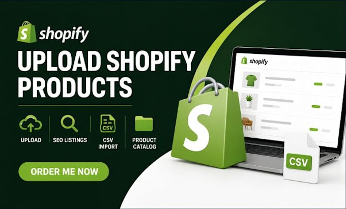 upload shopify products, create SEO listings, csv import and product catalog