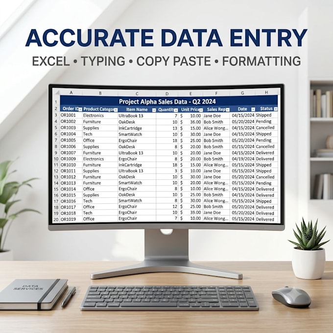 do professional excel data entry, formatting and data cleaning