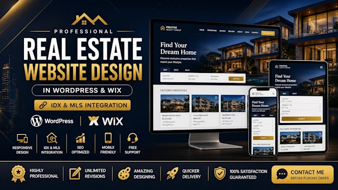 build a wordpress website for a real estate agents and agencies