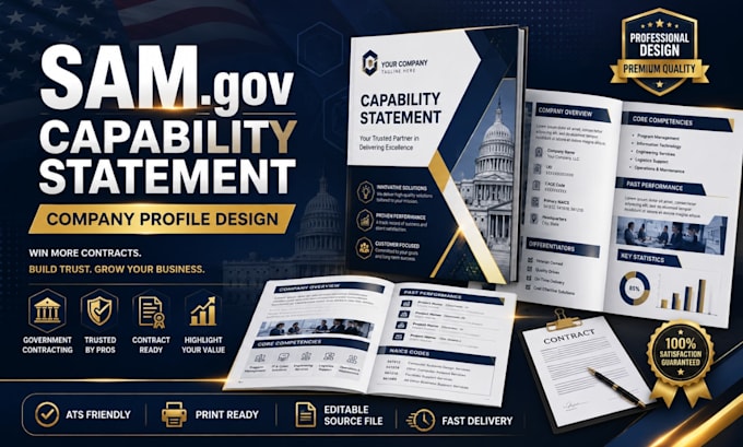 design sam gov contractor capability statement and company profile