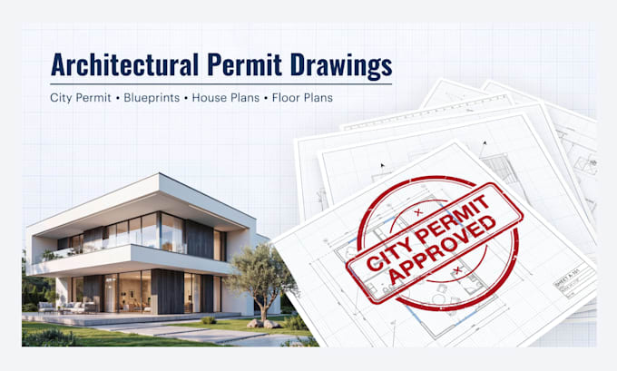 do architectural city permit, permit drawing, permit blueprints and permit plans