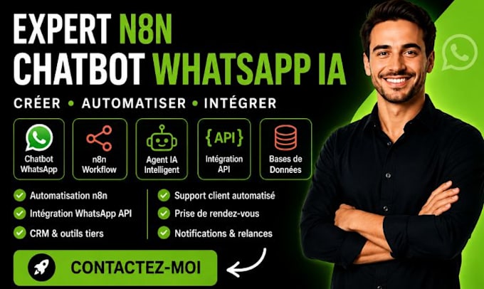 créer chatbot whatsapp n8n agent ia n8n automatisation whatsapp integration api