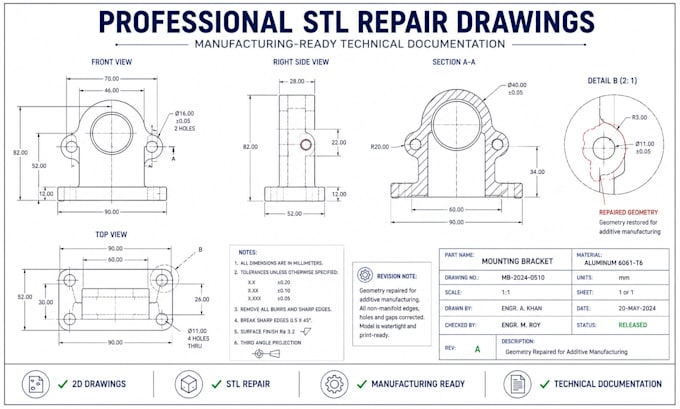 repair stl files fix non manifold mesh repair mesh errors