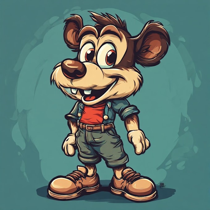 vintage cartoon and character design for you