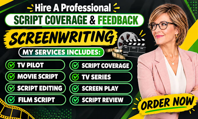 provide script coverage, note, analysis, feedback for your script or screenplay
