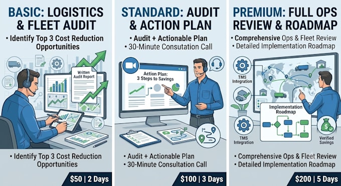 audit your logistics or fleet operation and identify your top cost reduction